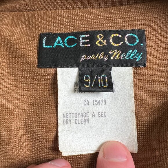 Vintage Wool Oversized Jacket Coat Tench Peacoat Preppy Eclectic Grandma 80s 90s - Picture 8 of 11